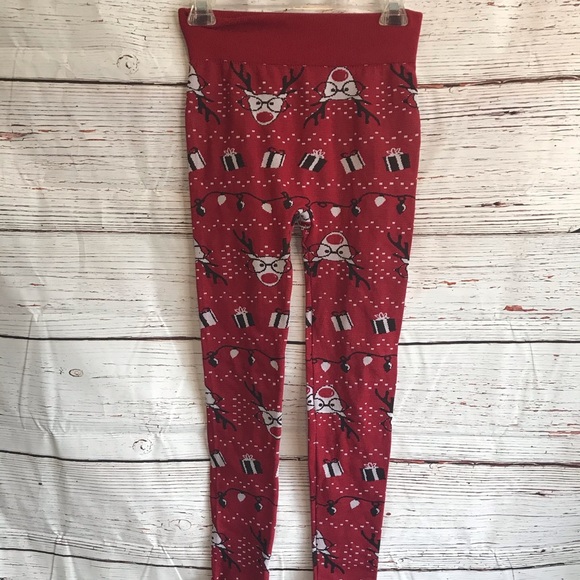 No Boundaries Pants - No boundaries red reindeer Christmas pants